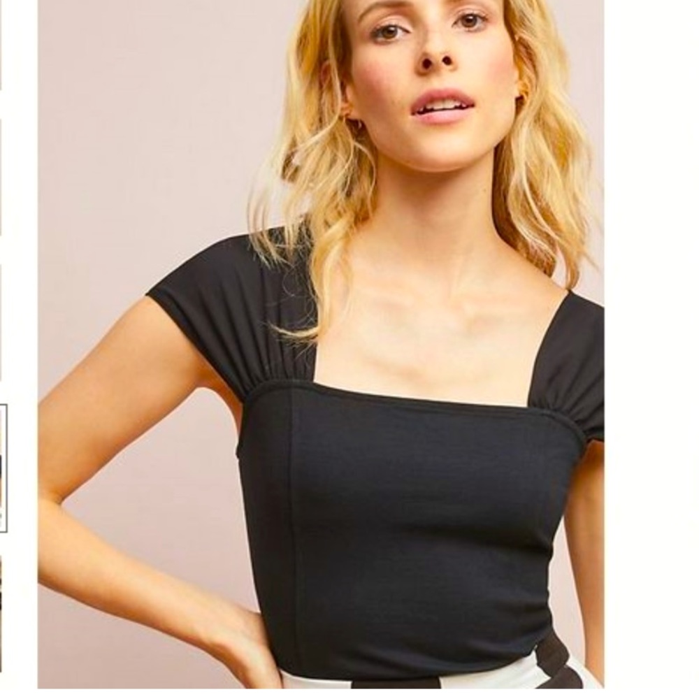Meadow Rue by Anthropologie Black Rendezvous Top